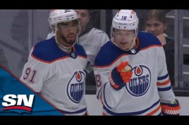 Oilers' Zach Hyman Scores Off Connor McDavid Feed To Reach 30-Goal Plateau For First Time