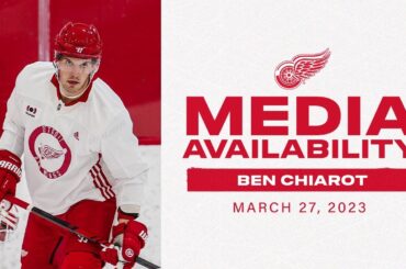 Ben Chiarot speaks following Monday's Red Wings practice