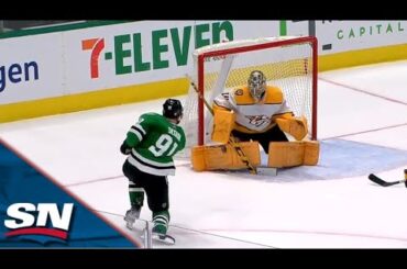 Stars' Tyler Seguin Pots 20th Goal Of Season Off Give-And-Go With Jason Robertson