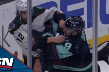 Scrum Erupts After Ryan Donato Scores Kraken's Eighth Goal vs. Coyotes