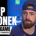 Filip Hronek Reacts to Making Vancouver Canucks Debut After Red Wings Trade & Win vs. SJ Sharks