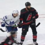 Michael Bunting Gets Under Brent Burns' Skin, Draws Penalty