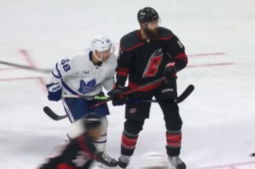 Michael Bunting Gets Under Brent Burns' Skin, Draws Penalty