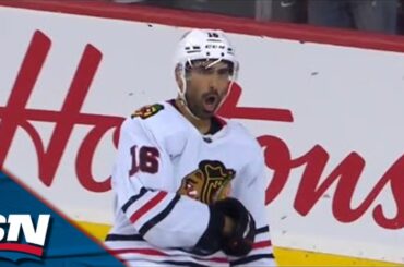 Jujhar Khaira Converts For Blackhawks Off Soft Turnover By Flames' Nazem Kadri