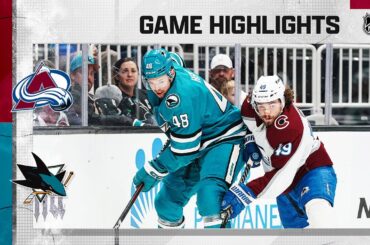 Avalanche @ Sharks 4/4 | NHL Highlights 2023