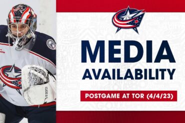 Jet Greaves was pretty happy with his debut with the Columbus Blue Jackets | Postgame Media (4/4/23)