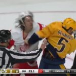 Tyler Bertuzzi drops the gloves with Matt Benning