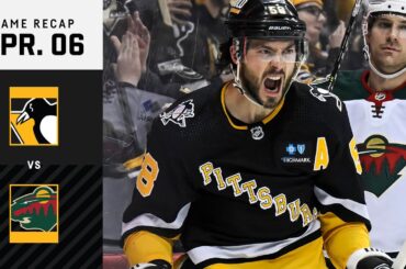 GAME RECAP: Penguins vs. Wild (04.06.23) | Facing Off Against Fleury