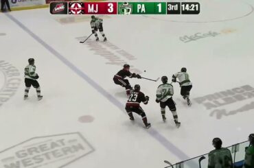 Ryder Korczak solid hipcheck on Harrison Lodewyk