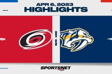 NHL Highlights | Hurricanes vs. Predators - April 6, 2023
