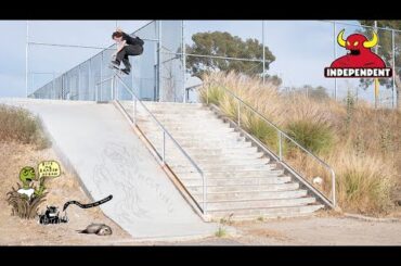 Braden Hoban STOMPS an INSANE Kickflip Front Blunt for Independent x Toy Machine | Behind The Ad