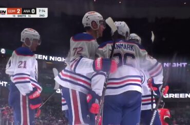 Klim Kostin's nice pass on Bjugstad's goal vs Ducks (5 apr 2023)