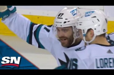 Sharks' Nico Sturm & Martin Kaut Combine For Two Quick Goals vs. Flames