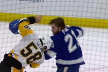 Kris Letang fight with Brayden Point