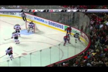 Max Pacioretty hit on Colin White, Off. Zone (2011-02-06)