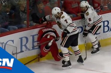 Seabrook Boards Svechnikov, Martinook Makes Him Answer For It