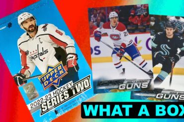 CRAZY FIRST BOX! - 2022-23 Upper Deck Series 2 Hockey Hobby Box Break