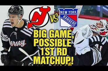 NJ Devils Beat Rangers 2-1/ Possible NY Rangers and NJ Devils 1st round Playoff Matchup?