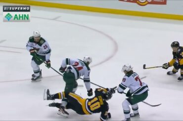 Matt Dumba late hit on Drew O'Connor
