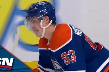 Leon Draisaitl Plays Perfectly-Timed Pass To Set Up Ryan Nugent-Hopkins' Equalizer vs. Coyotes