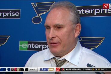 Berube on Blues' loss to Senators: 'They get paid to perform, and that's not performing'