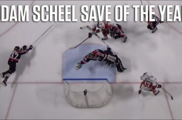 Idaho Steelheads Goalie Adam Scheel Makes One Of The Best Diving Glove Saves You'll Ever See