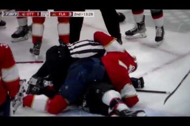 NHL hockey fight - Radko Gudas(Panthers) vs. Patrick Brown(Senators)