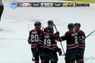 Пять очков Ильи Соловьева в матче с «Сарнией»