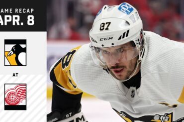 GAME RECAP: Penguins at Red Wings (04.08.23) | Crosby Achieves 1,500 NHL Points