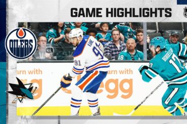 Oilers @ Sharks 4/8 | NHL Highlights 2023