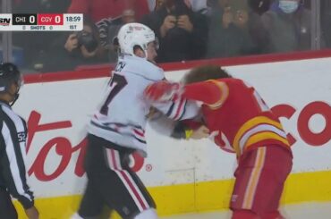 Kirby Dach And Blake Coleman Drop The Gloves