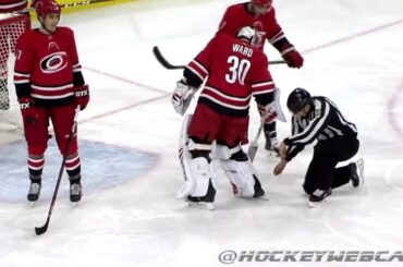 The Most Bizarre Hockey Goal - Hurricanes vs Coyotes - March 22, 2018 (Dual-Feed)