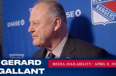New York Rangers: Gerard Gallant Postgame Media Availability | Apr. 8, 2023