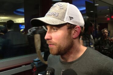 Jaden Schwartz talks after Blues advance to Stanley Cup Final