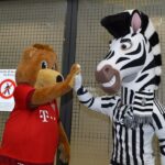 Le mascotte di Juventus e Bayern si incontrano - Fair play J, fair play Berni