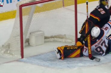 Connor McDavid Crashes Into Jacob Markstrom