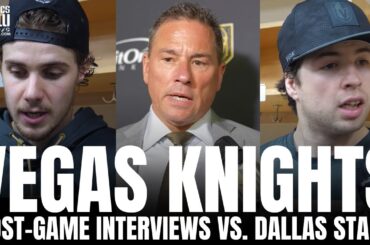Bruce Cassidy, Ben Hutton & Brett Howden React to Playoff Style Game vs. Dallas Stars, Vegas Outlook