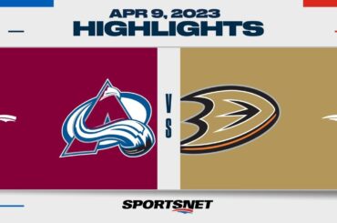 NHL Highlights | Avalanche vs. Ducks - April 9, 2023