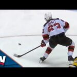 Devils' Jesper Bratt Finishes Off Beautiful Passing Sequence With Jack Hughes and Yegor Sharangovich