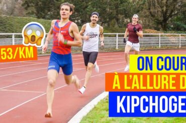 On court le plus longtemps possible à la vitesse de KIPCHOGE sur marathon [ 2'53 / KM 🔥🤯]