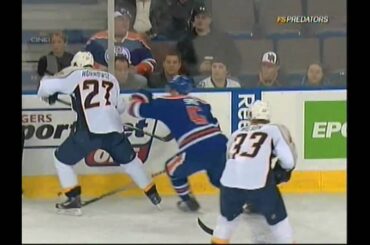 Zack Stortini flattens Patric Hornqvist [Dual-feed]