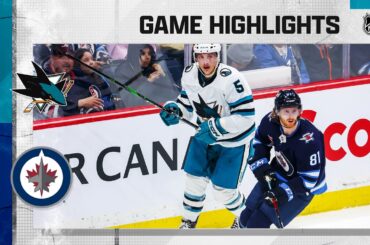 Sharks @ Jets 4/10 | NHL Highlights 2023