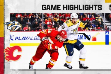 Predators @ Flames 4/10 | NHL Highlights 2023