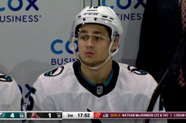 Danil Gushchin's first NHL game highlights - a goal, chances, blocks (1 apr 2023)