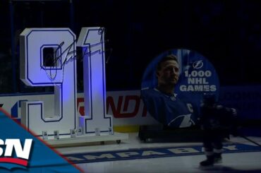 Lightning Honour Steven Stamkos Reaching 1,000-Game Milestone With Pre-Game Ceremony