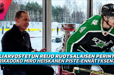 Puolustajapioneeri Reijo Ruotsalaisen perintö | Rikkooko Miro Heiskanen piste-ennätyksen?