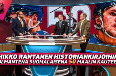 Mikko Rantanen kolmantena suomalaisena NHL-historiassa 50 maalin kauteen!