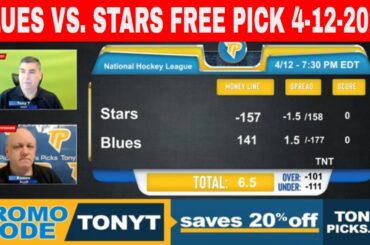 St Louis Blues vs Dallas Stars 4/12/2023 FREE NHL Picks & Predictions on NHL Betting Tips for Today