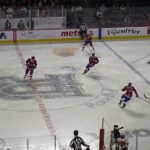 Belleville Senators' Kevin Mandolese stops Laval Rocket's Pierrick Dubé on a breakaway 1/25/23