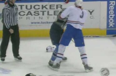 Ryan O'Byrne vs Zach Bogosian Mar 6, 2009